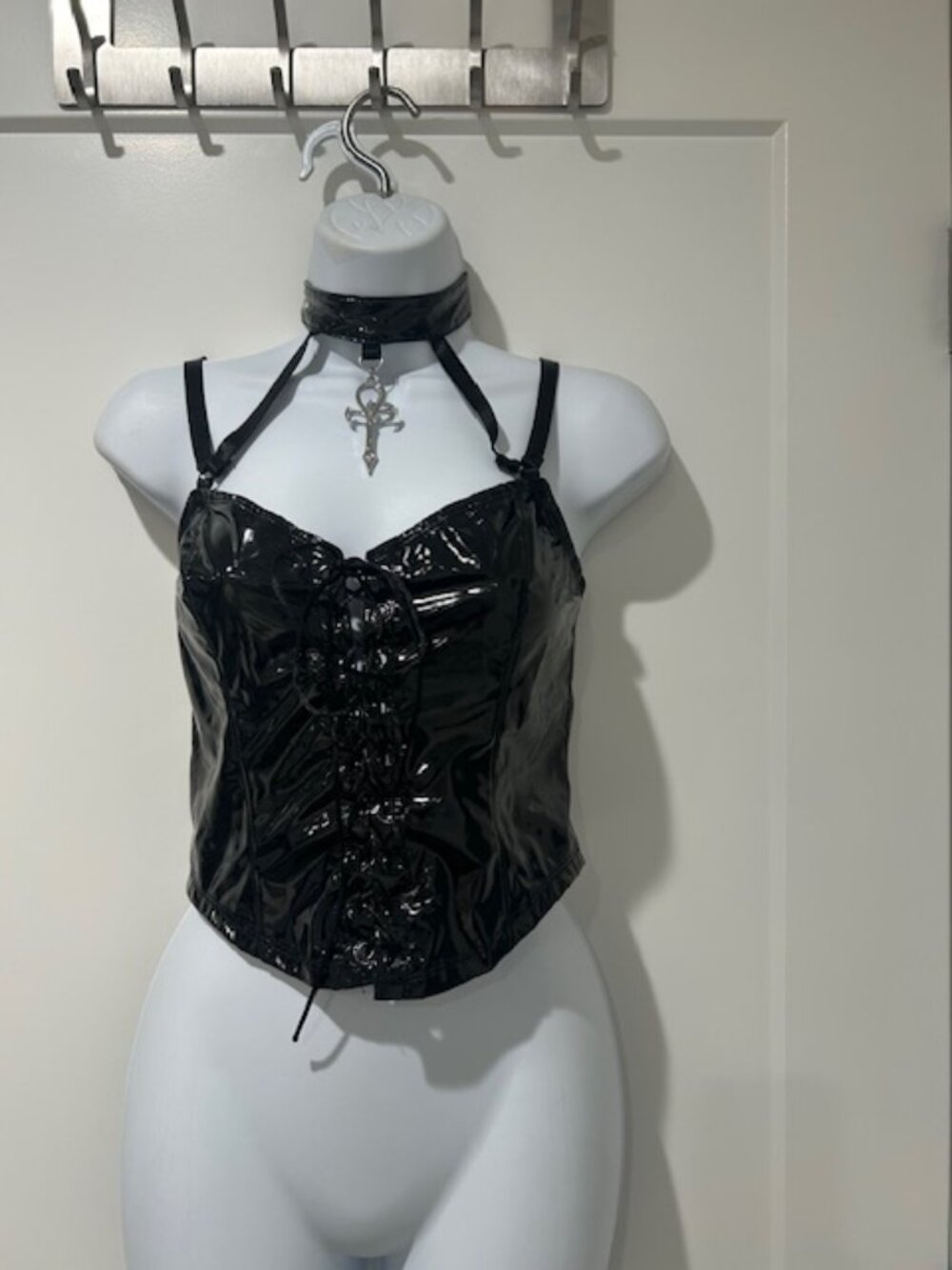 Widow gothic PVC top M new